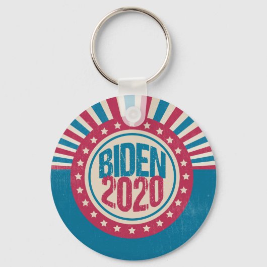 Joe Biden 2020 Retro Politiek Sleutelhanger (Voorkant)