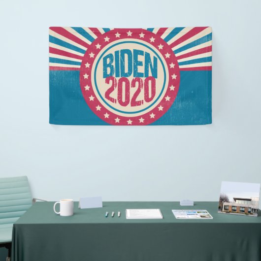 Joe Biden 2020 Retro Politiek Spandoek (Beurs)