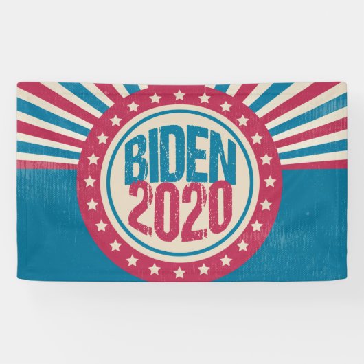 Joe Biden 2020 Retro Politiek Spandoek (Horizontaal)