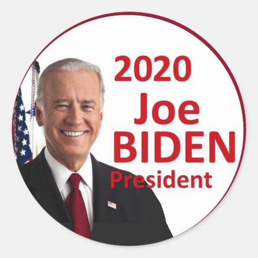 Joe BIDEN 2020 Ronde Sticker (Voorkant)