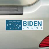 Joe Biden 2020 Run Joe Run - Democratische kandida Bumpersticker (Op auto)