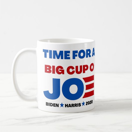 Joe Biden 2020 tijd voor een beker van Joe Mok (Links)