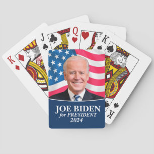 Joe Biden 2020 voor President Foto en vlag Pokerkaarten