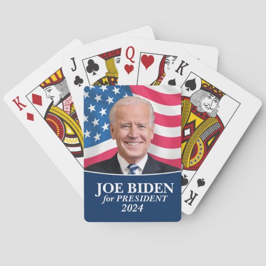 Joe Biden 2020 voor President Foto en vlag Pokerkaarten (Achterkant)