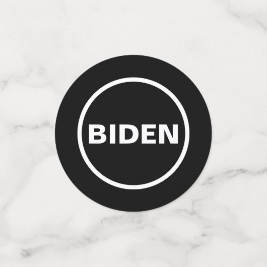 Joe BIDEN 2020 Zwart Wit Tafel Confetti (Kleine voorkant)