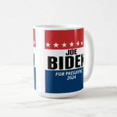 Joe Biden 2024 - Classic Design Rood Wit Blauw Koffiemok (Voorkant rechts)