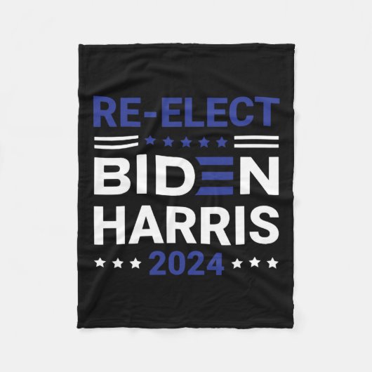 Joe Biden 2024 Democraten Fleece Deken (Voorkant)