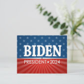 Joe Biden 2024 - iconische sterren strepen Briefkaart (Staand voorkant)