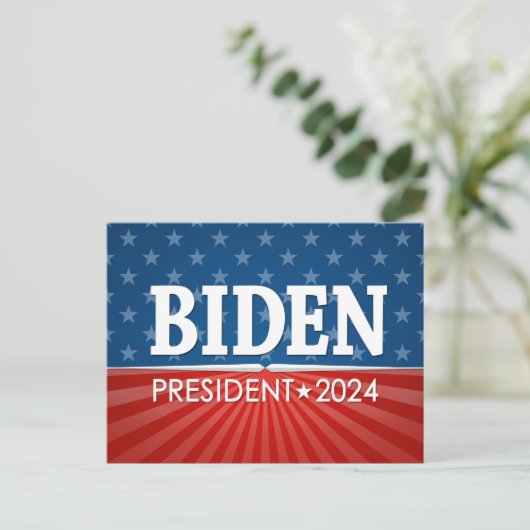 Joe Biden 2024 - iconische sterren strepen Briefkaart (Staand voorkant)