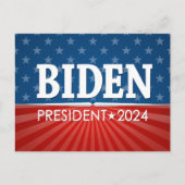 Joe Biden 2024 - iconische sterren strepen Briefkaart (Voorkant)