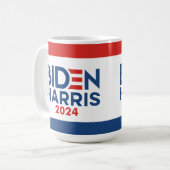 Joe Biden 2024 - Kamala Harris blauw rood Koffiemok (Voorkant links)