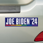 Joe Biden 2024 LGBT Pride Bumpersticker (Op auto)