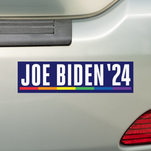 Joe Biden 2024 LGBT Pride Bumpersticker (Op auto)