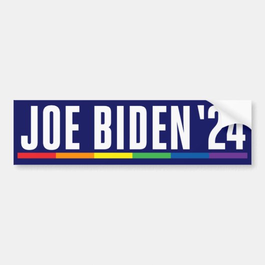 Joe Biden 2024 LGBT Pride Bumpersticker (Voorkant)