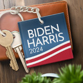 Joe Biden 2024 - Modern Wave Design Button Sleutelhanger