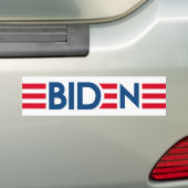 Joe Biden 2024 - moderne strepen rood blauw Bumpersticker (Op auto)