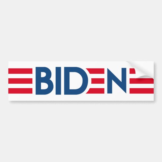 Joe Biden 2024 - moderne strepen rood blauw Bumpersticker (Voorkant)