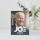 Joe Biden 2024 voor President Foto Briefkaart (Staand voorkant)