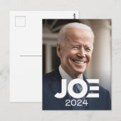 Joe Biden 2024 voor President Foto Briefkaart (Voorkant / Achterkant)
