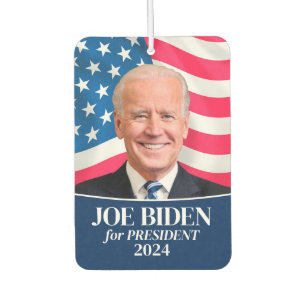 Joe Biden 2024 voor President Foto en vlag auto Luchtverfrisser