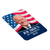 Joe Biden 2024 voor President Foto en Vlag koelkas Magneet (Rechterzijde)