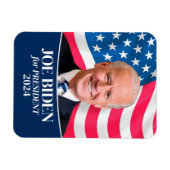 Joe Biden 2024 voor President Foto en Vlag koelkas Magneet (Horizontaal)