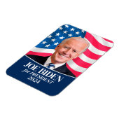 Joe Biden 2024 voor President Foto en Vlag koelkas Magneet (Linkerzijde)