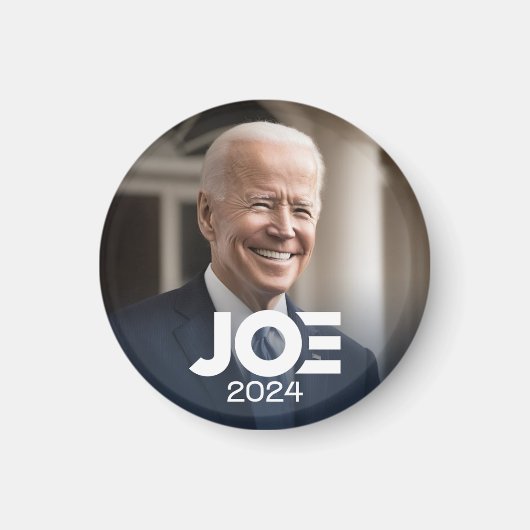 Joe Biden 2024 voor President Foto Magneet (Voorkant)