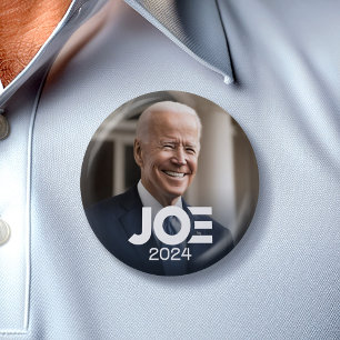 Joe Biden 2024 voor President Foto Ronde Button 5,7 Cm