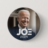 Joe Biden 2024 voor President Foto Ronde Button 5,7 Cm (Voorkant)