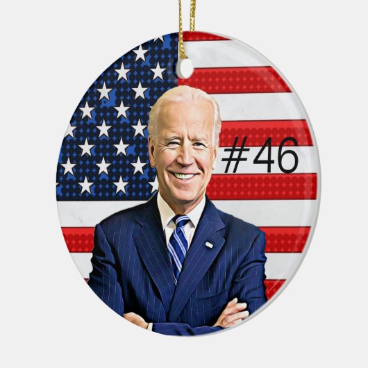 Joe Biden #46 en Kamala Harris President en Vice Keramisch Ornament (Links)