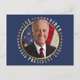 Joe Biden 46th President USA Herdenkingsfoto Briefkaart