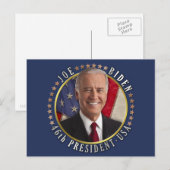 Joe Biden 46th President USA Herdenkingsfoto Briefkaart (Voorkant / Achterkant)