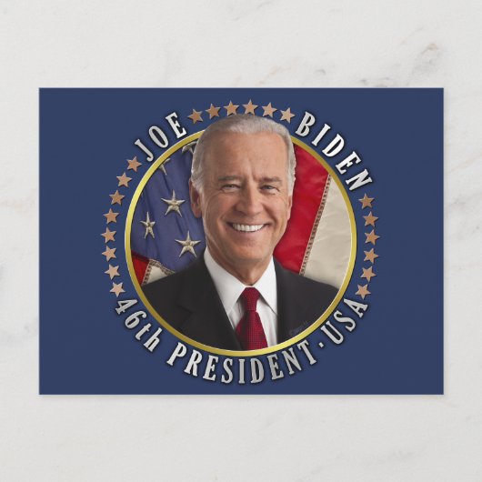 Joe Biden 46th President USA Herdenkingsfoto Briefkaart (Voorkant)