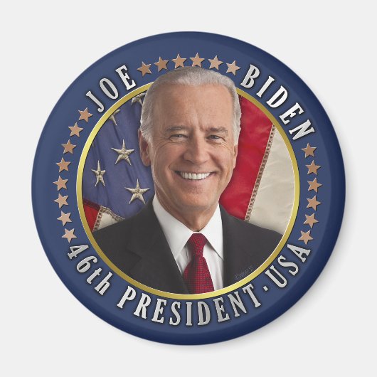 Joe Biden 46th President USA Herdenkingsfoto Magneet (Voorkant)