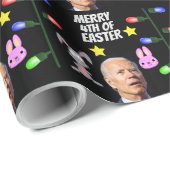 JOE BIDEN 4E VAN DE EENVOUDIGERE CHRISTMAS-FUNNY V CADEAUPAPIER (Rol Hoek)
