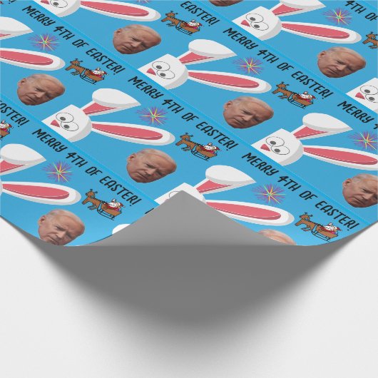 JOE BIDEN 4TH OF EASTER CHRISTMAS FUNNY CADEAUPAPIER (Hoek)