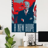 Joe Biden A NEW HOPE Poster (Thuiskantoor)