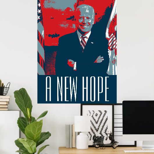 Joe Biden A NEW HOPE Poster (Thuiskantoor)