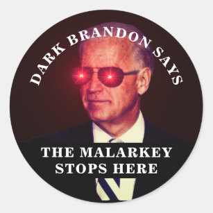 Joe Biden als Dark Brandon Button Ronde Sticker