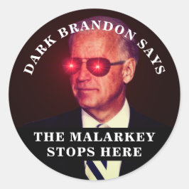 Joe Biden als Dark Brandon Button Ronde Sticker