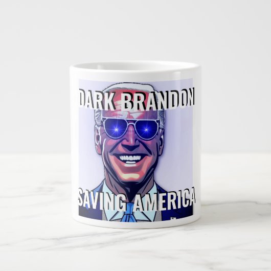 Joe Biden als Dark Brandon Giant Coffee Mok (Voorkant)
