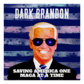 Joe Biden als Dark Brandon Perfect Poster (Voorkant)
