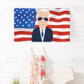 Joe Biden Amerikaanse vlag 2024 Verkiezingen Spandoek (Insitu)