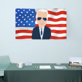 Joe Biden Amerikaanse vlag 2024 Verkiezingen Spandoek (Beurs)
