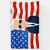 Joe Biden Amerikaanse vlag 2024 Verkiezingen Spandoek (Verticaal)