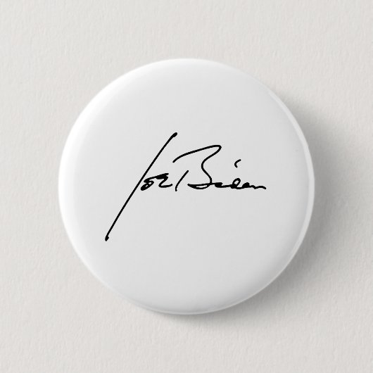 JOE BIDEN Autograaf Ronde Button 5,7 Cm (Voorkant)