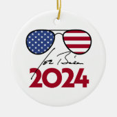 Joe Biden Aviators 2024 Keramisch Ornament (Voorkant)