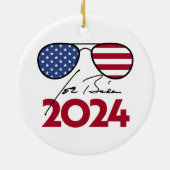 Joe Biden Aviators 2024 Keramisch Ornament (Achterkant)