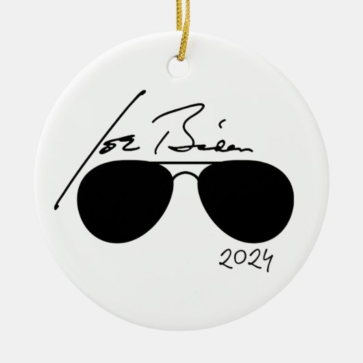 Joe Biden Aviators 2024 Keramisch Ornament (Voorkant)